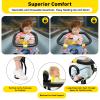 Shikiy Child Bicycle Seat Kids Bike Seat, Portable Bike Seat with Foot Pedals for Kids, Black Bicycle Front Seat with Backrest, Comfortable for Children Suitable for All Bikes view 4