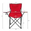 Kcelarec Portable Folding Camping Outdoor Beach Camp Chair, Sports Chair, Outdoor Chair & Lawn Chair (Style 1-Red) view 3