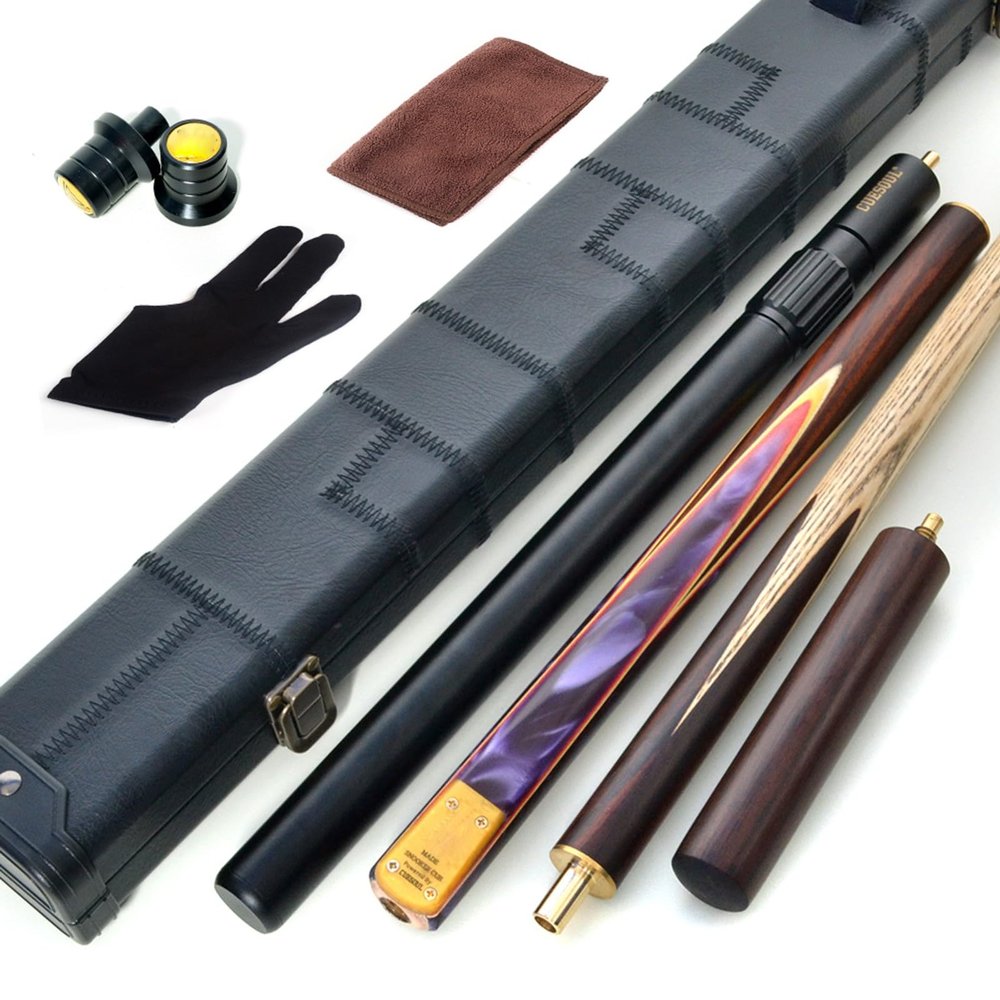 BebeXi Professional cue Stick Break cues 57-inch Snooker cue Set Imported from North America, 3/4 Split cue, 9.7mm, for Professional Players