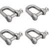 SHENGHUISS D Shackle Stainless Steel 316 Marine Hardware Boat Anchor D Ring Forged Shackle 1/2 inch 4 Pack view 1