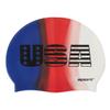 Sporti Multi Color USA Silicone Swim Cap - Blue/Red/White - Adult view 1