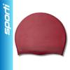 Sporti Solid Metallic Silicone Swim Cap - Crimson Red view 2