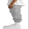 HUNGSON Mens Cargo Pants Drawstring Casual Hiking Pants Joggers Athletic Trousers Cotton Loose Straight Sweatpants for Men Grey view 2
