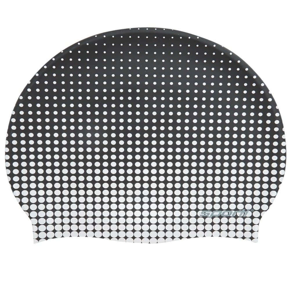 Sporti Molecule Silicone Swim Cap - White/Black
