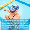 Sporti Molecule Silicone Swim Cap - White/Black view 4