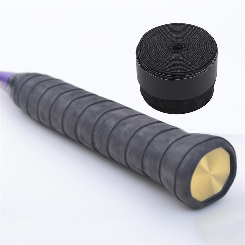 FOXBI Tennis Racket Grip Tape Badminton Racket Grip Tape Dry Feel Tennis Grips Absorbent Grip Tennis Grip Wrap Tape for Match,Black