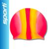 Sporti Multi Color Silicone Swim Cap - Pink/Yellow Sorbet view 2