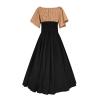 Women's Plus Size Victorian Dress Flare Sleeve Off Shoulder Medieval Dresses with Corset Patchwork Ball Gown view 3