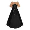 Women's Plus Size Victorian Dress Flare Sleeve Off Shoulder Medieval Dresses with Corset Patchwork Ball Gown view 4