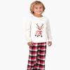 LIONVI Family Matching Christmas Pajamas Set Cotton Xmas Deer Holiday Pajamas Sleepwear Dad Mom Kids PJs (Kids, 3T, B) view 4