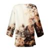 Cardigans for Women 2023 Lightweight Casual Duster Jackets Retro Print Cardigans 3/4 Sleeve Blouse Tops Coat Brown Cover Up Swimsuit Cover Up Shirt1-Light Brown,Medium view 3