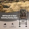 S AFSTAR Folding Hunting Chair, 360 Degree Swivel Hunting Blind with Padded Cushion & 330LBS Load Capacity, Camouflage Hunting Foam Seat, Ground Blind Chair for Hunting Dove Deer Turkey (Camouflage) view 3