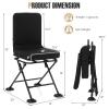 S AFSTAR Folding Hunting Chair, 360 Degree Swivel Hunting Blind with Padded Cushion & 330LBS Load Capacity, Portable Hunting Foam Seat, Ground Blind Chair for Hunting Dove Deer Turkey (Black) view 2