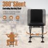 S AFSTAR Folding Hunting Chair, 360 Degree Swivel Hunting Blind with Padded Cushion & 330LBS Load Capacity, Portable Hunting Foam Seat, Ground Blind Chair for Hunting Dove Deer Turkey (Black) view 3