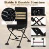 S AFSTAR Folding Hunting Chair, 360 Degree Swivel Hunting Blind with Padded Cushion & 330LBS Load Capacity, Portable Hunting Foam Seat, Ground Blind Chair for Hunting Dove Deer Turkey (Black) view 4