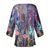 Long Sleeve Kimono for Women 3/4 Sleeve Lightweight Jackets Casual Duster Cardigans Retro Print Blouse Tops Coat Summer Clothe Womens Spring Jacket2-Purple,Large view 3