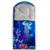 QOOMO Jellyfish coral deep-sea Printed Camping Sleeping Bags,3 Season Warm & Cool Weather,Lightweight,Waterproof Sleeping Bags for Adults & Kids,Traveling,and Outdoors,Camping Gear Equipment,31x90inch view 3