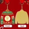3PCS Ugly Christmas Sweater Medal Award with Neck Ribbon,1st 2nd 3rd Place Medals Prizes for Winner in Ugly Sweater Contest Party,Best Parties Holidays Christmas Tree Ornament view 4