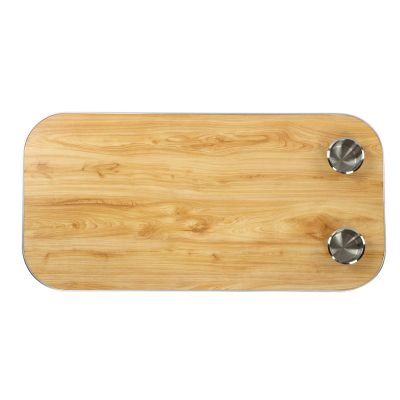 DOACT Removable Wood Table Top with Cup Holders, Rectangle Yellow Desktop Panel for RV, Boat, Caravan, Marine, Yacht