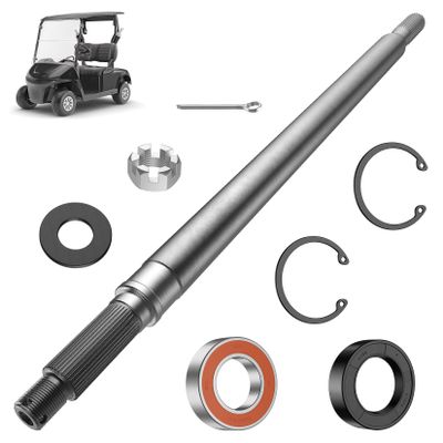 DRIVE UP Golf Cart Rear Spline Axle Shaft for EZGO RXV Electric 2008-Up Driver Side, EZGO Rear Axle Shaft with Bearing Seal Kit OEM 620337 614208
