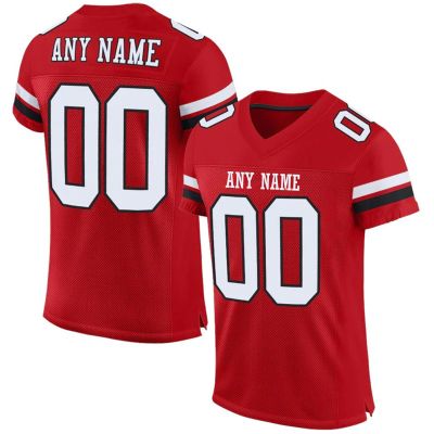 Custom Football Jersey Personalized Stitched/Printed Team Name & Number Sports Uniform for Men Women Youth Red,White