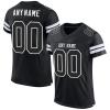 Custom Football Jersey Personalized Stitched/Printed Team Name & Number Sports Uniform for Men Women Youth Black,White view 1