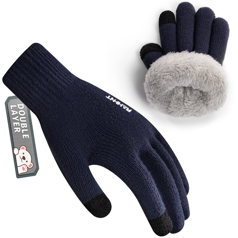Kids Winter Gloves for Boys Girls Children Toddler Thermal Wool Knit Gloves with Insulated Fleece Lining Keep Hand Warm Gift