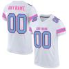 Custom Football Jersey Personalized Stitched/Printed Team Name & Number Sports Uniform for Men Women Youth White,Pink view 1