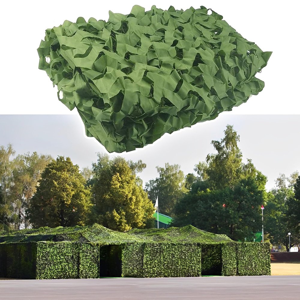 ELZEM Camo Netting Large Camouflage Net Green, Army Sunscreen Net for Hunting Shooting Hide Military Garden Decoration 1x2M,2x3M,1.5x4M,2x5M,2x6M,2x8M,3x3M,4x5M,4x6M,6x6M (Size : 1.5x4m/4.9x13.1ft)
