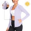 AGVNG Women's UPF 50+ Zip Up Hoodie UV Sun Protection Long Sleeve Shirts SPF Lightweight Quick Dry Jackets Workout Hiking Running Athletic Tops Pinkish Purple XL view 3