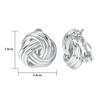 JOLCHIF Love Knot Clip On Earrings for Women 18K Platinum Plated Non Piercing Press on Earrings view 2