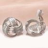 JOLCHIF Love Knot Clip On Earrings for Women 18K Platinum Plated Non Piercing Press on Earrings view 4
