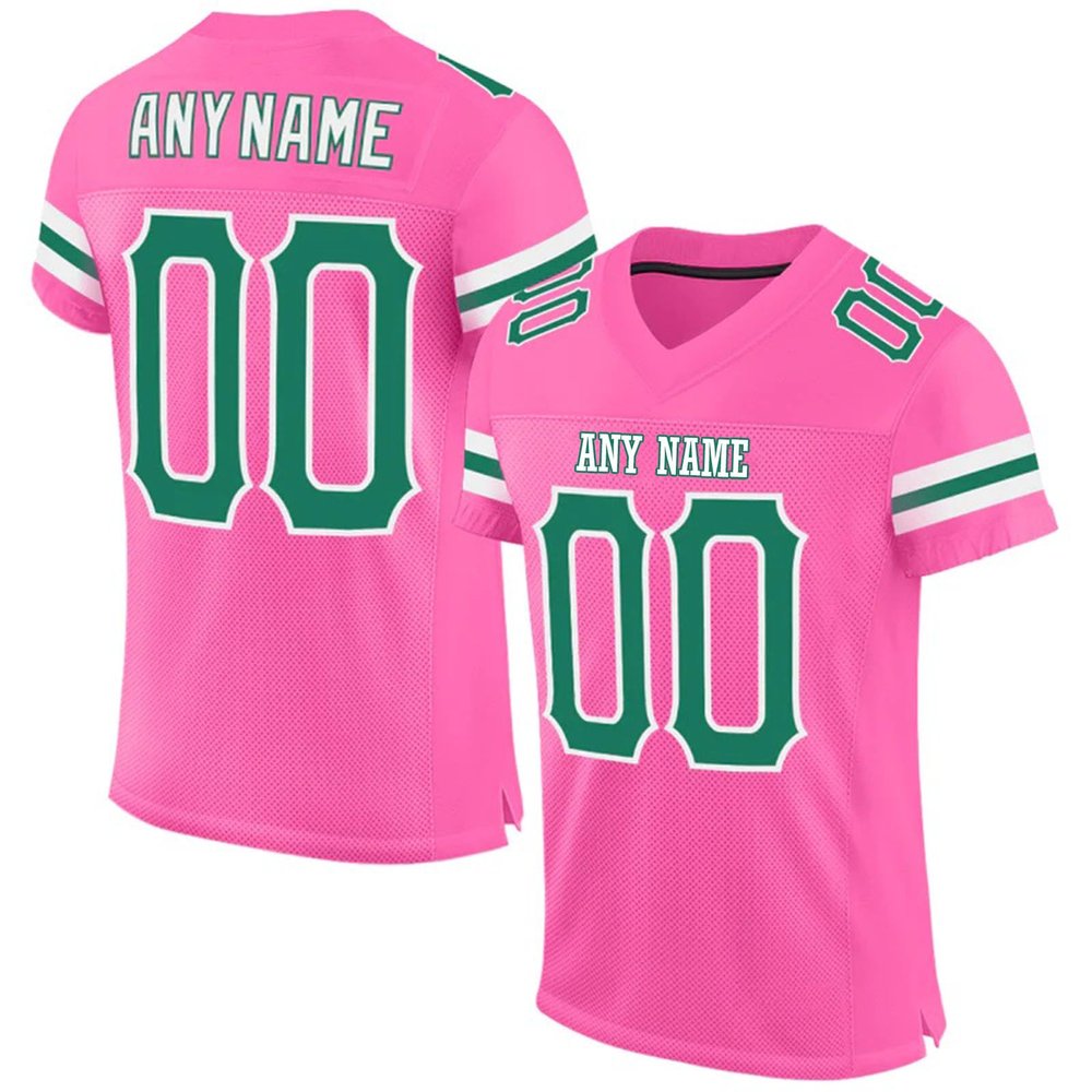 Custom Football Jersey Personalized Stitched/Printed Team Name & Number Sports Uniform for Men Women Youth Pink,Green