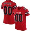 Custom Football Jersey Personalized Stitched/Printed Team Name & Number Sports Uniform for Men Women Youth Red,Black view 1