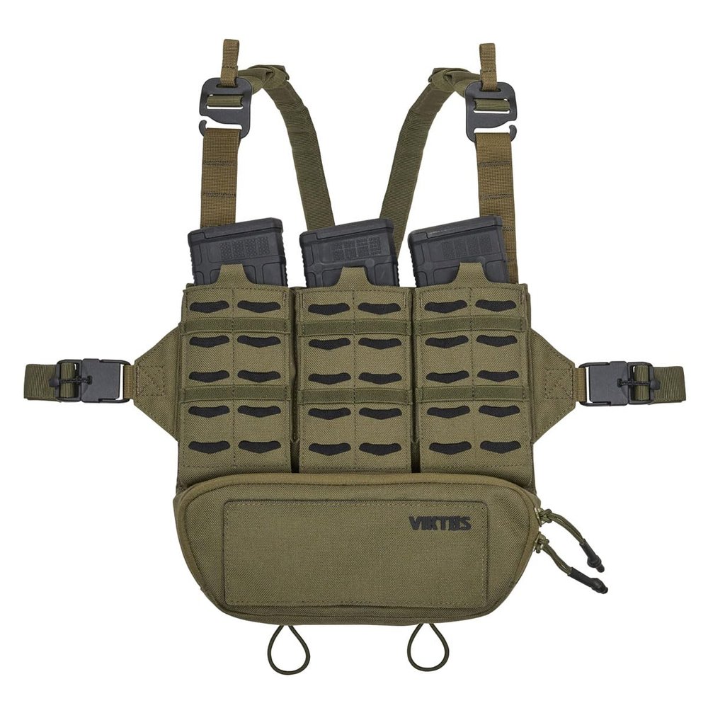 VIKTOS Taculus MX Tactical Versatile Durable Adjustable Waterproof Elastic Webbing EDC Vest Chest Rig with Belly Pouch, Ranger