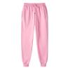 Womens Fleece Cinch Bottom Sweatpants Pockets High Waisted Workout Athletic Joggers Drawstring Baggy Sporty Gym Running Lounge Bottoms Trousers Pink view 1