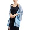 Ciormis Light Blue Evening Shawls and Wraps, Soft Sparkling Capes and Wraps for Evening Party Dresses (Light Blue & Silver) view 2