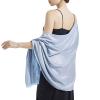 Ciormis Light Blue Evening Shawls and Wraps, Soft Sparkling Capes and Wraps for Evening Party Dresses (Light Blue & Silver) view 3