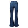 Womens Oversized Bell Bottom Jeans Classic High Waist Stretchy Destroyed Raw Hem Boot Cut Flared Denim Pants Plus Size Vintage E-Girl Streetwear Teen Girls Y2K Jeans Dark Blue view 4