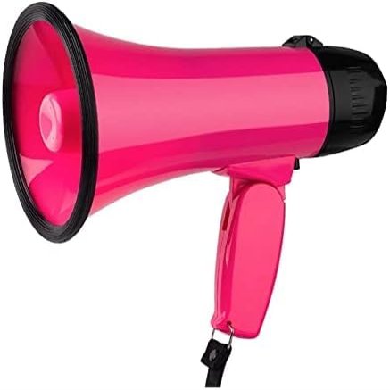 POCHY Bullhorn Megaphones 25 Watt Recording Horn Tour Bullhorn Speaker with Siren Loud Speaker Outdoor Activities Hand Megaphone Speaker Easy to Carry