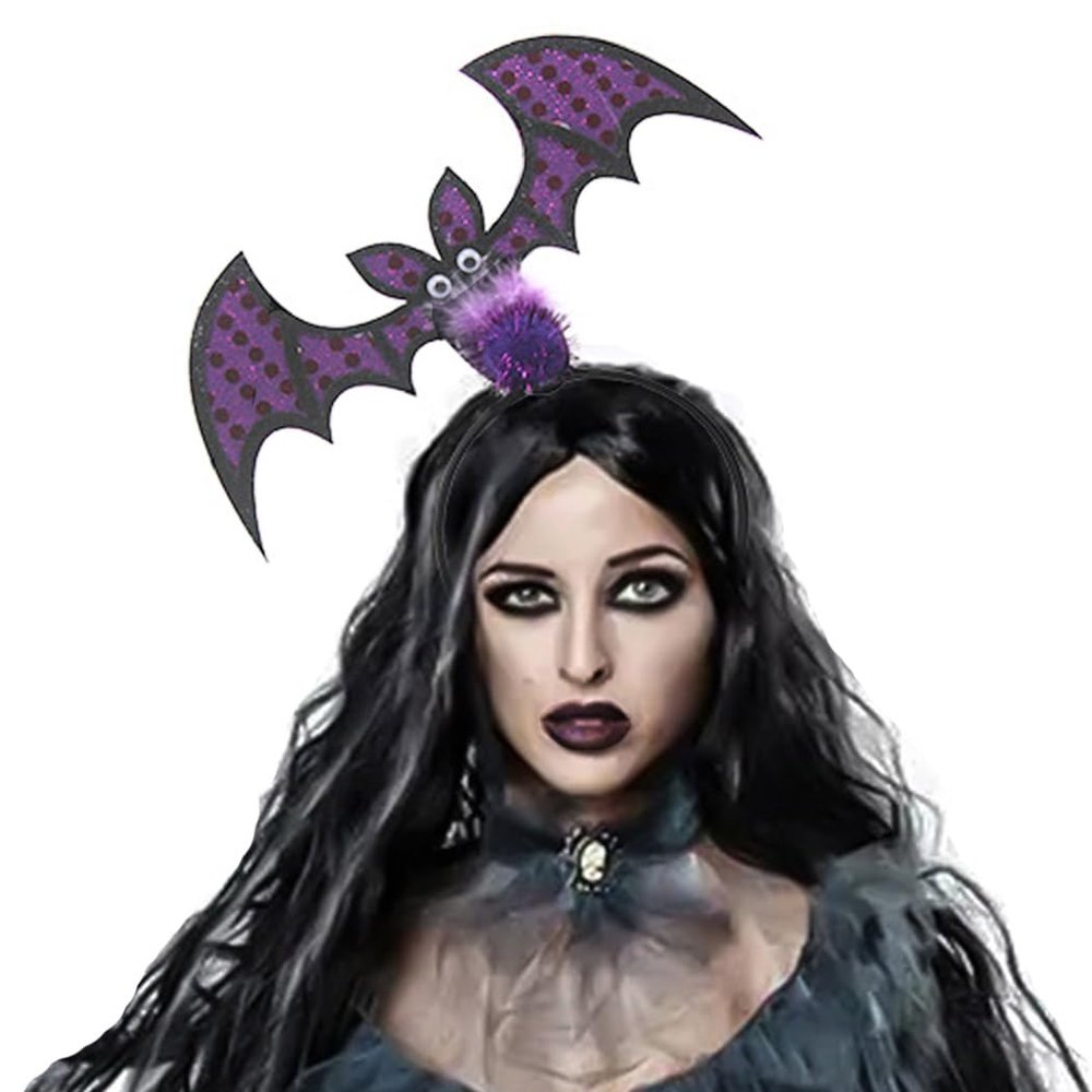 Foyte Halloween Headband Bat Headpiece Black Bats Hair Accessories for Halloween Cosplay Costumes (Bat)