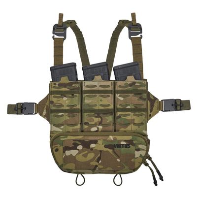 VIKTOS Taculus MX Tactical Versatile Durable Adjustable Waterproof Elastic Webbing EDC Vest Chest Rig with Belly Pouch, Multicam
