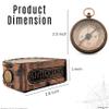 Brass Compass in Wooden & Leather Case - 2025 Graduation Gift for Him, College, High School, Birthday Gift for Son, Boys, Daughter, Inspirational, Baptism (#3 God is with You) view 2