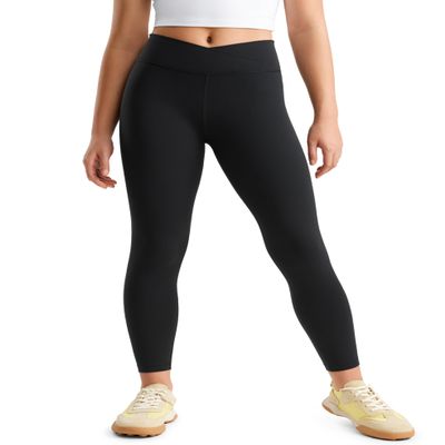 CRZ YOGA Girls Butterluxe Crossover Leggings Black Medium