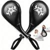 Noamus 2 Pack Taekwondo Kick Pads, Durable Striking Target Paddles, TKD Karate Martial Arts Strike Targets, Kickboxing Training Equipment Sparring Gear for Kids Youth Adult, Black view 1