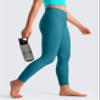 CRZ YOGA Girls Butterluxe Crossover Waist Yoga Leggings - Athletic Sports Casual Pants V Cross Tights Kids Teen Borealis Green Large view 4