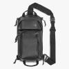 VIKTOS Upscale3 Durable Tactical Casual EDC Leather Slingbag with Padded Shoulder Strap & Ambidextrous Concealed Carry Compartment, Black view 2