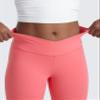 CRZ YOGA Girls Butterluxe Crossover Waist Yoga Flare Leggings - Dance Casual Athletic Pants Bell Bottoms Kids Teen Raspberry Sorbet Small view 4