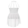 Agoky Girls Lyrical Dance Dress Sleeveless Cutout Ballet Modern Contemporary Dance Costume Gymnastic Skirt Leotard Ivory 8 Years view 3