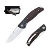 ALBATROSS EDC Flipper Pocket Knife - 3.5" D2 Steel Blade with Liner Lock, G10 Carbon Fiber & Micarta Handle for Everyday Carry, Outdoor Survival, FK053 view 1